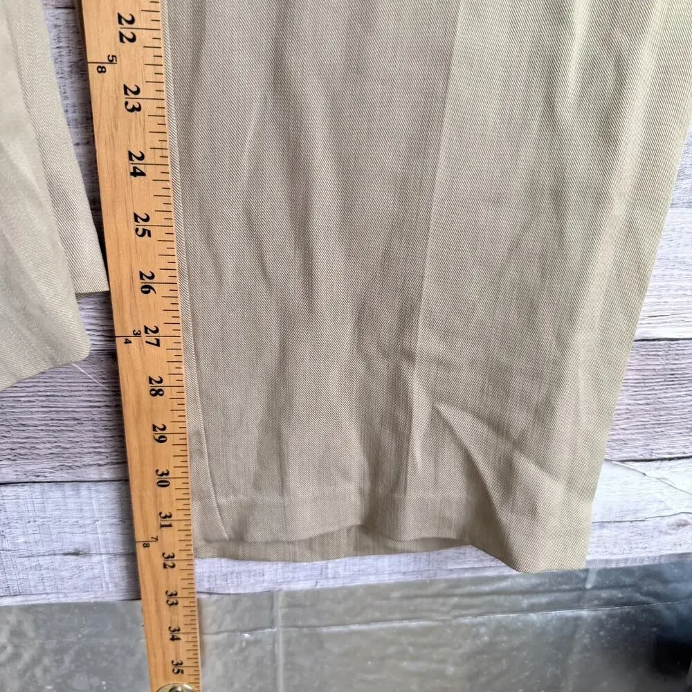Tommy Bahama Mens Wool Blend Chinos 38x32 Tan Classic Business Preppy
